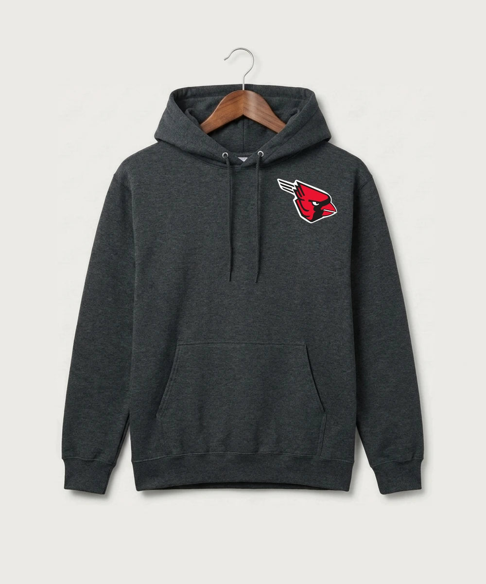 Forreston Track and Field - Black Heather Port & Co Core Fleece Pullover Hooded Sweatshirt. PC78H