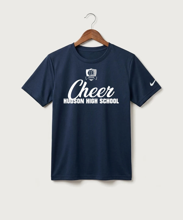 Hudson Cheer & Stunt - College Navy Nike Youth Swoosh Sleeve rLegend Tee NKDX8787