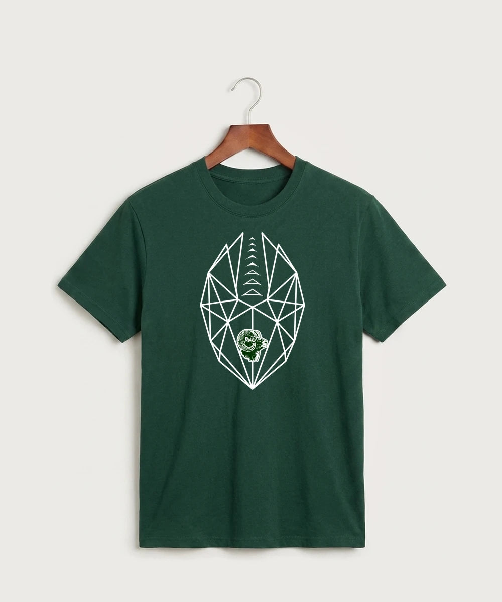 Roseau High School Football (Boys) - Dark Green Port & Co Core Cotton Tee. PC54