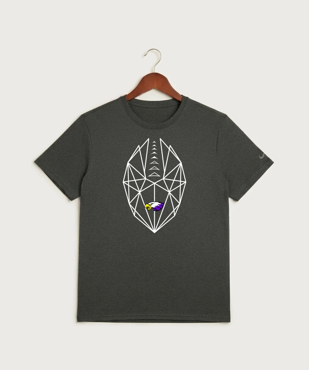 Red Wing High School Football - Dark Smoke Heather Nike Swoosh Sleeve rLegend Tee NKDX8730