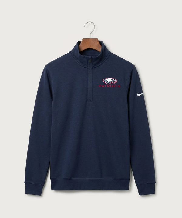 Pequot Lakes High School Football (Boys) - Midnight Navy Nike Club Fleece Sleeve Swoosh 1/2-Zip NKDX6718