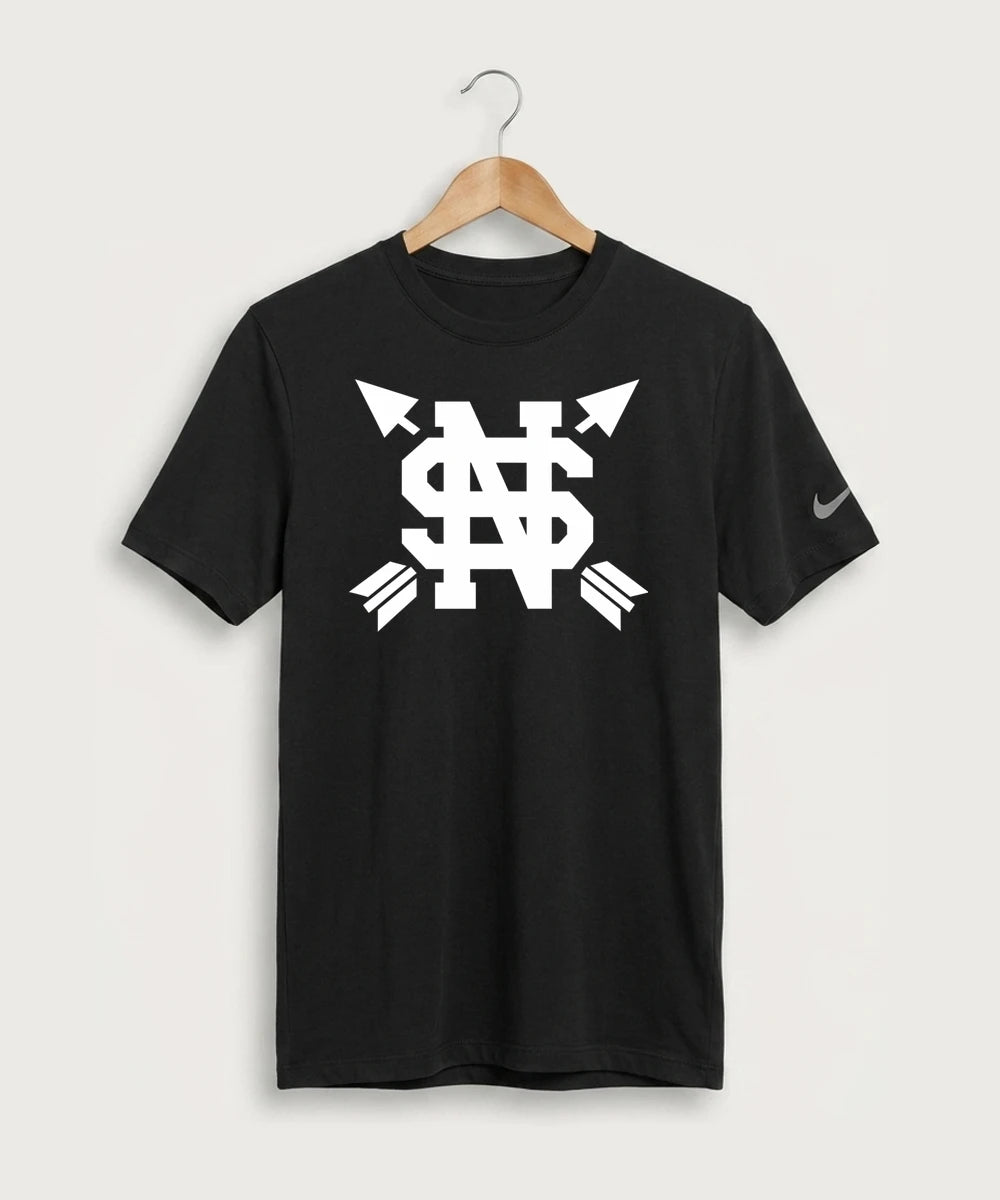 GF E2E Test 06 Girls Golf - Black Nike Swoosh Sleeve rLegend Tee NKDX8730