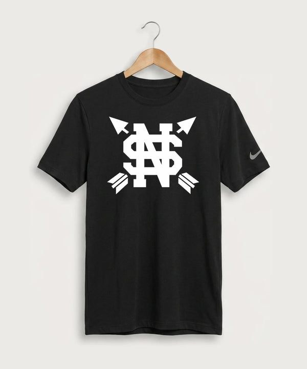 GF E2E Test 06 Girls Golf - Black Nike Swoosh Sleeve rLegend Tee NKDX8730
