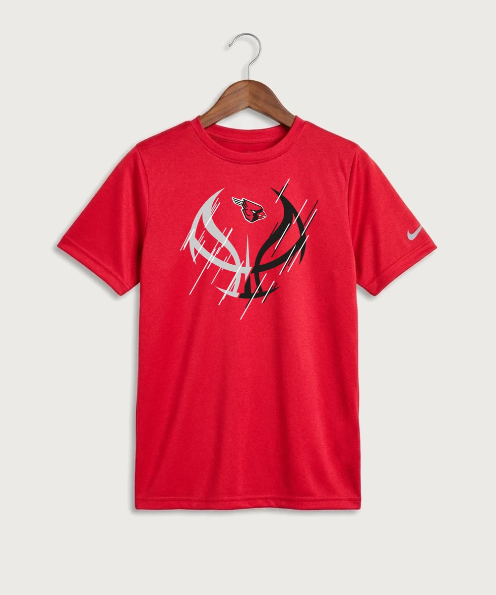 Forreston Basketball - University Red Nike Youth Swoosh Sleeve rLegend Tee NKDX8787