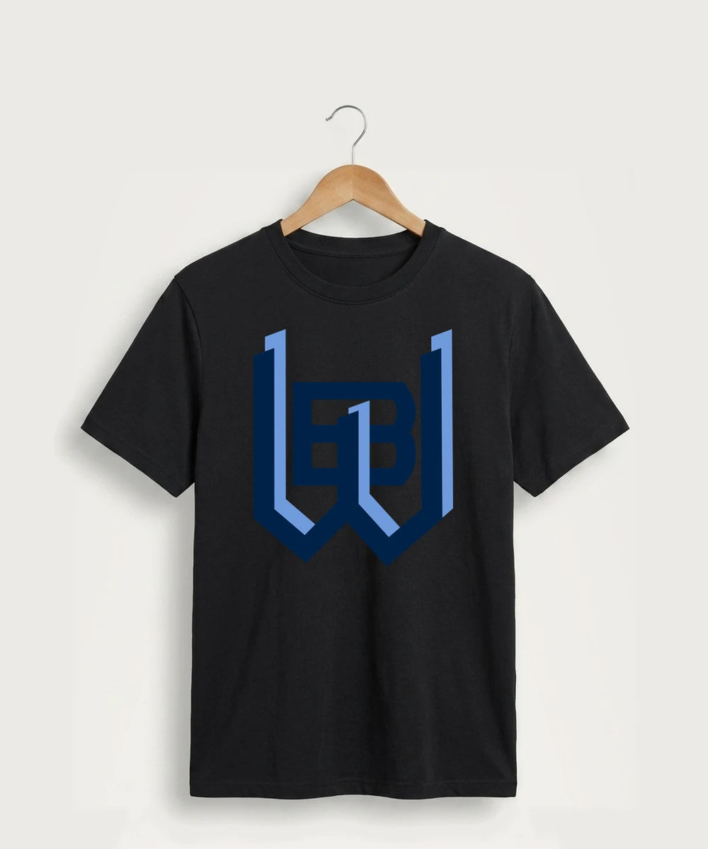 West Bend West High School Football - Jet Black Port & Co Core Cotton Tee. PC54