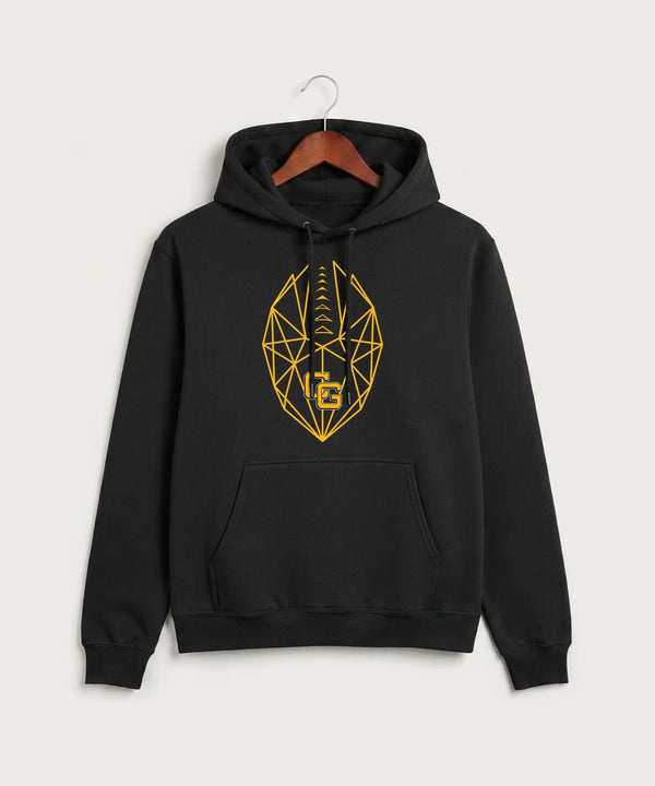 Clearbrook Gonvick High School Football (Boys) - Jet Black Port & Co Core Fleece Pullover Hooded Sweatshirt. PC78H
