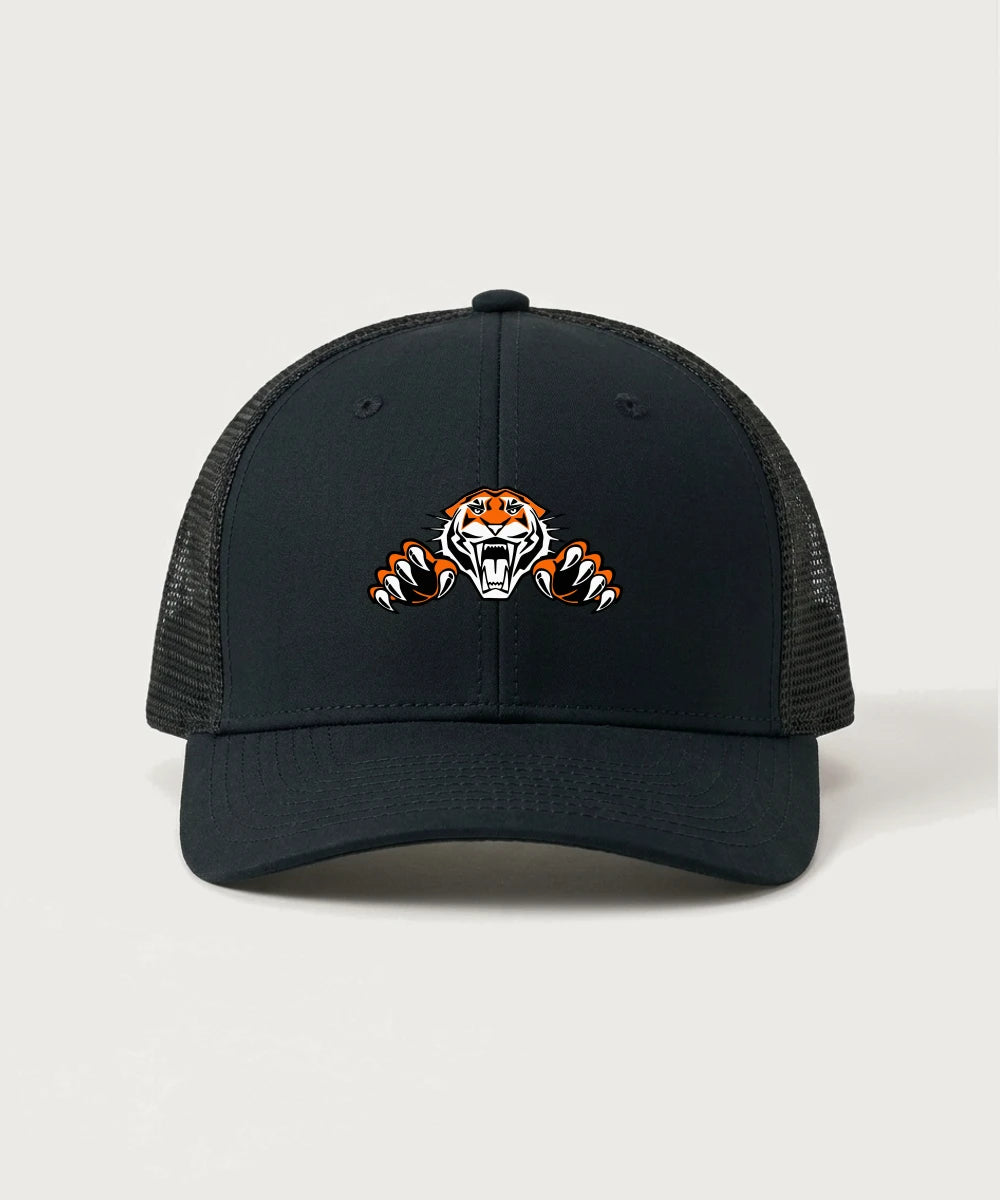 Pine River Backus High School Football (Boys) - Black/ Black Sport-Tek Club Trucker Cap STC46
