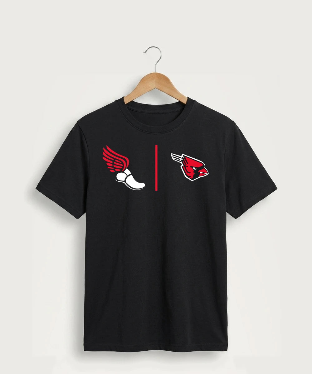 GF E2E Test 02 Track and Field - Jet Black Port & Co Core Cotton Tee. PC54