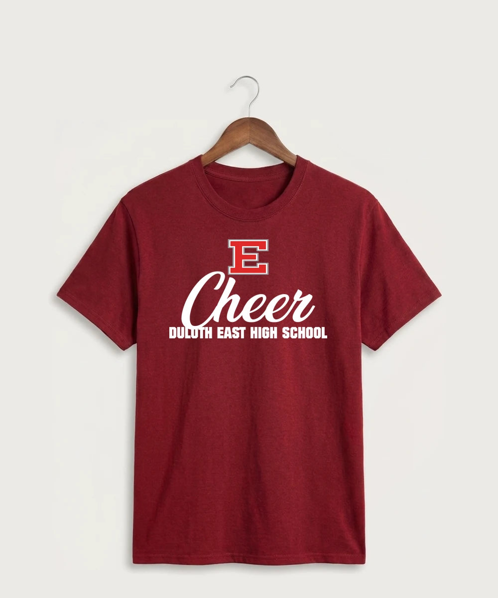 Duluth East High School Cheer (Coed) - Cardinal Port & Co Core Cotton Tee. PC54