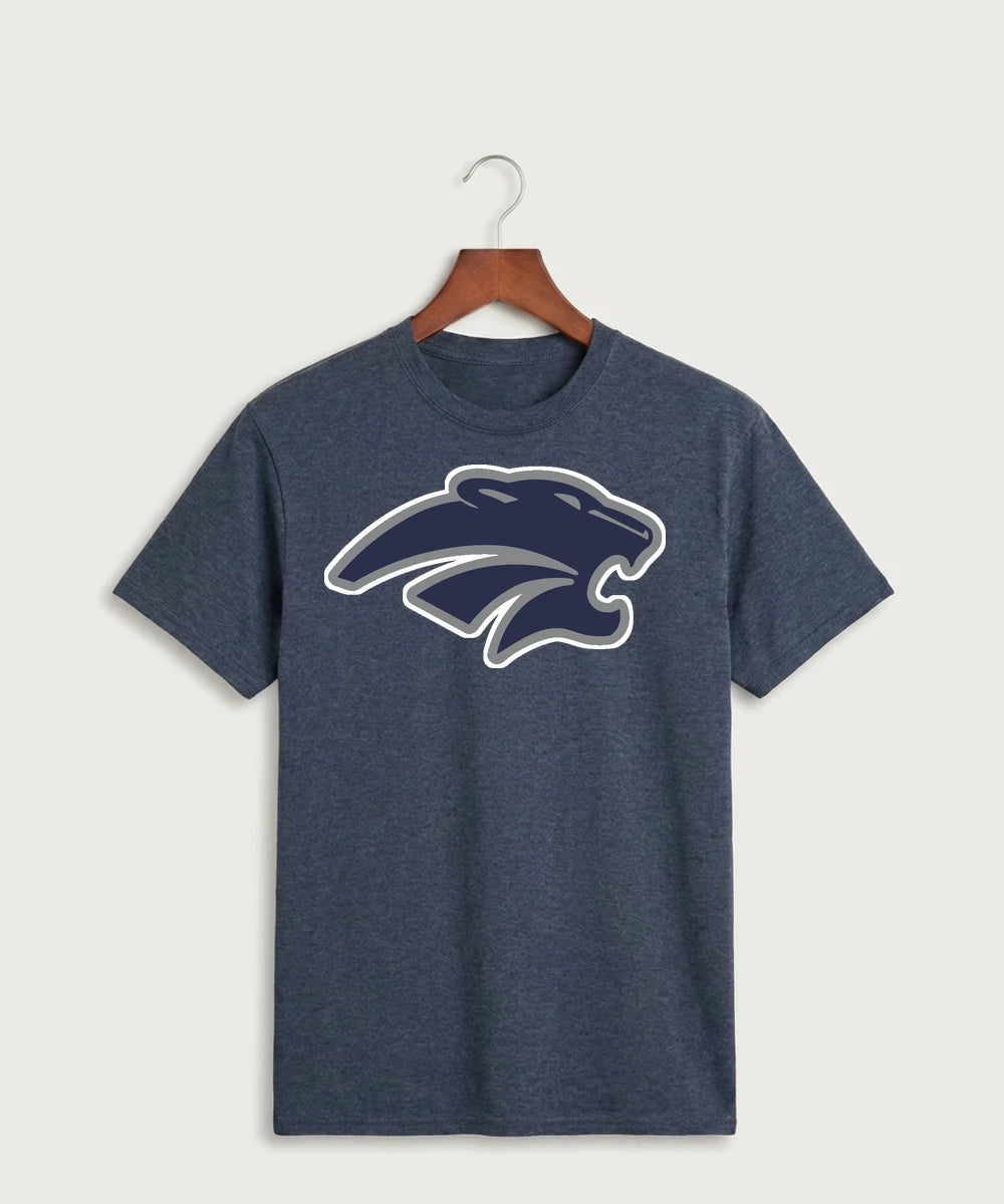 Zumbrota Mazeppa High School Volleyball (Girls) - Heather Navy Port & Co Core Cotton Tee. PC54