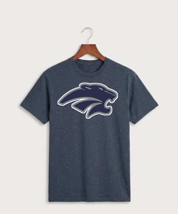 Zumbrota Mazeppa High School Volleyball (Girls) - Heather Navy Port & Co Core Cotton Tee. PC54