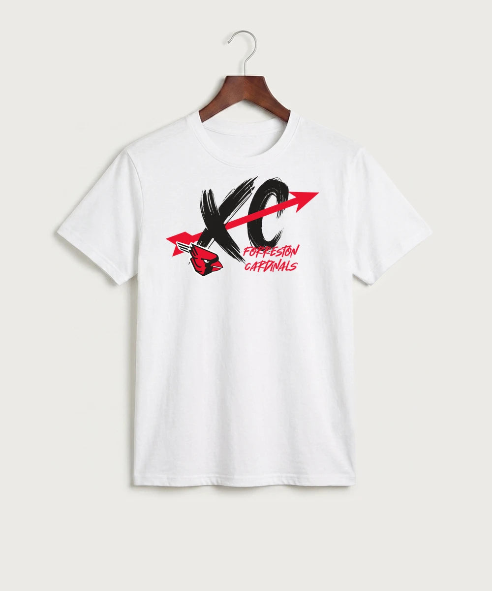 Forreston Cross Country - White Port & Co Core Cotton Tee. PC54