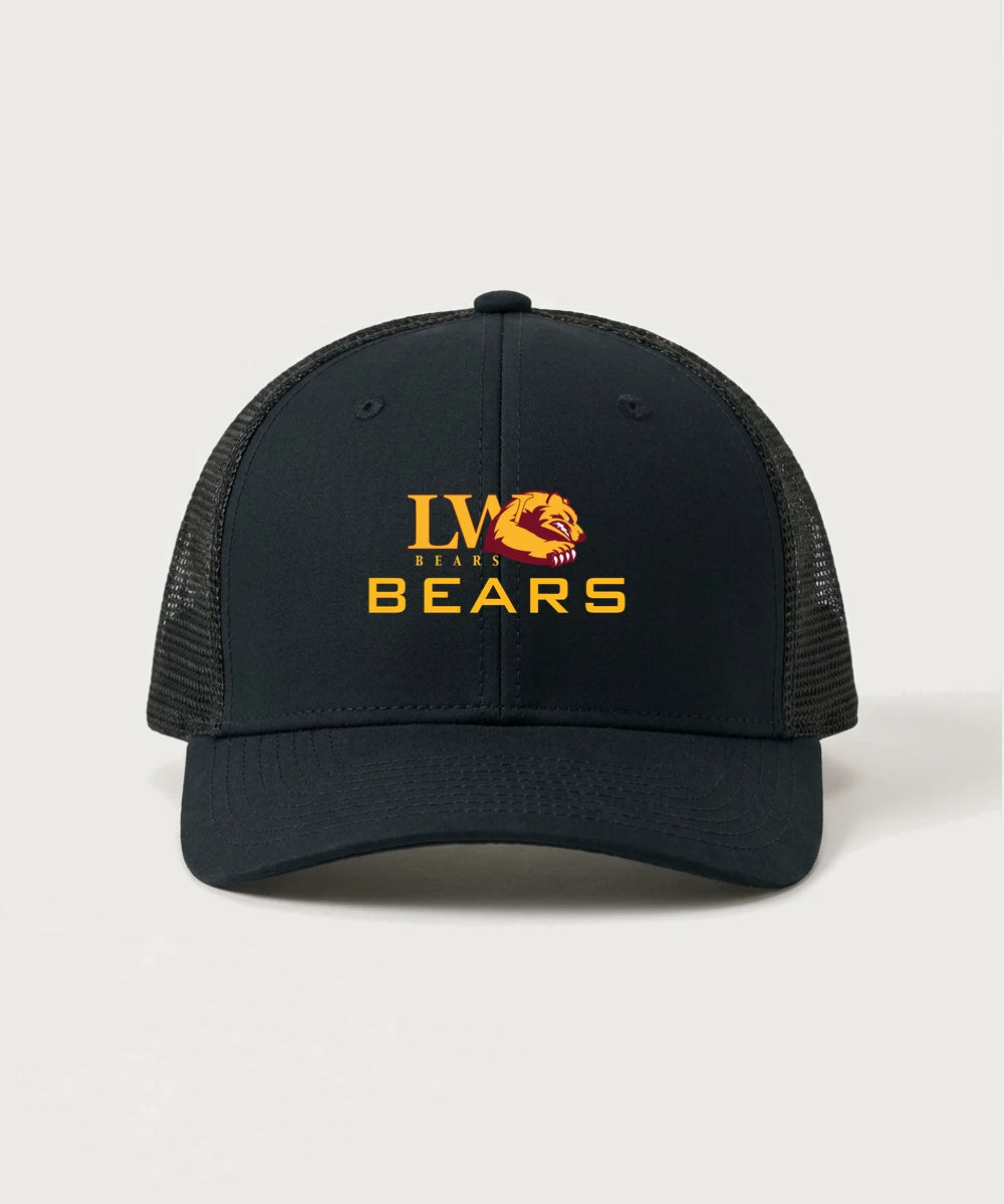Lake of the Woods High School Football (Boys) - Black/ Black Sport-Tek Club Trucker Cap STC46