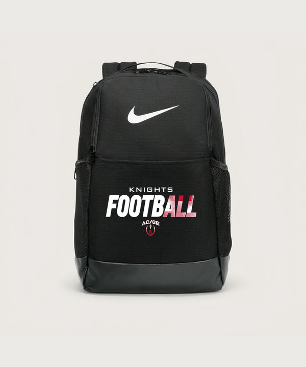 Alden-Conger-Glenville Emmons High School Football (Boys) - Black Nike Brasilia Medium Backpack NKDH7709