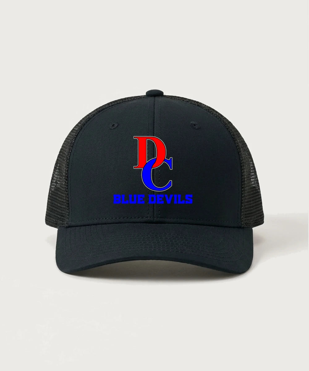 Davenport Central High School Volleyball (Girls) - Black/ Black Sport-Tek Club Trucker Cap STC46