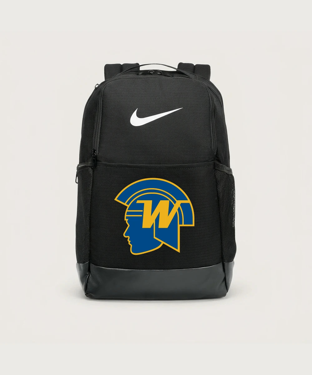 Wayzata High School Football (Boys) - Black Nike Brasilia Medium Backpack NKDH7709
