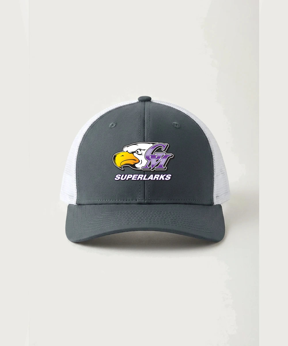 Grand Meadow Football - Iron Grey/ White Sport-Tek Club Trucker Cap STC46