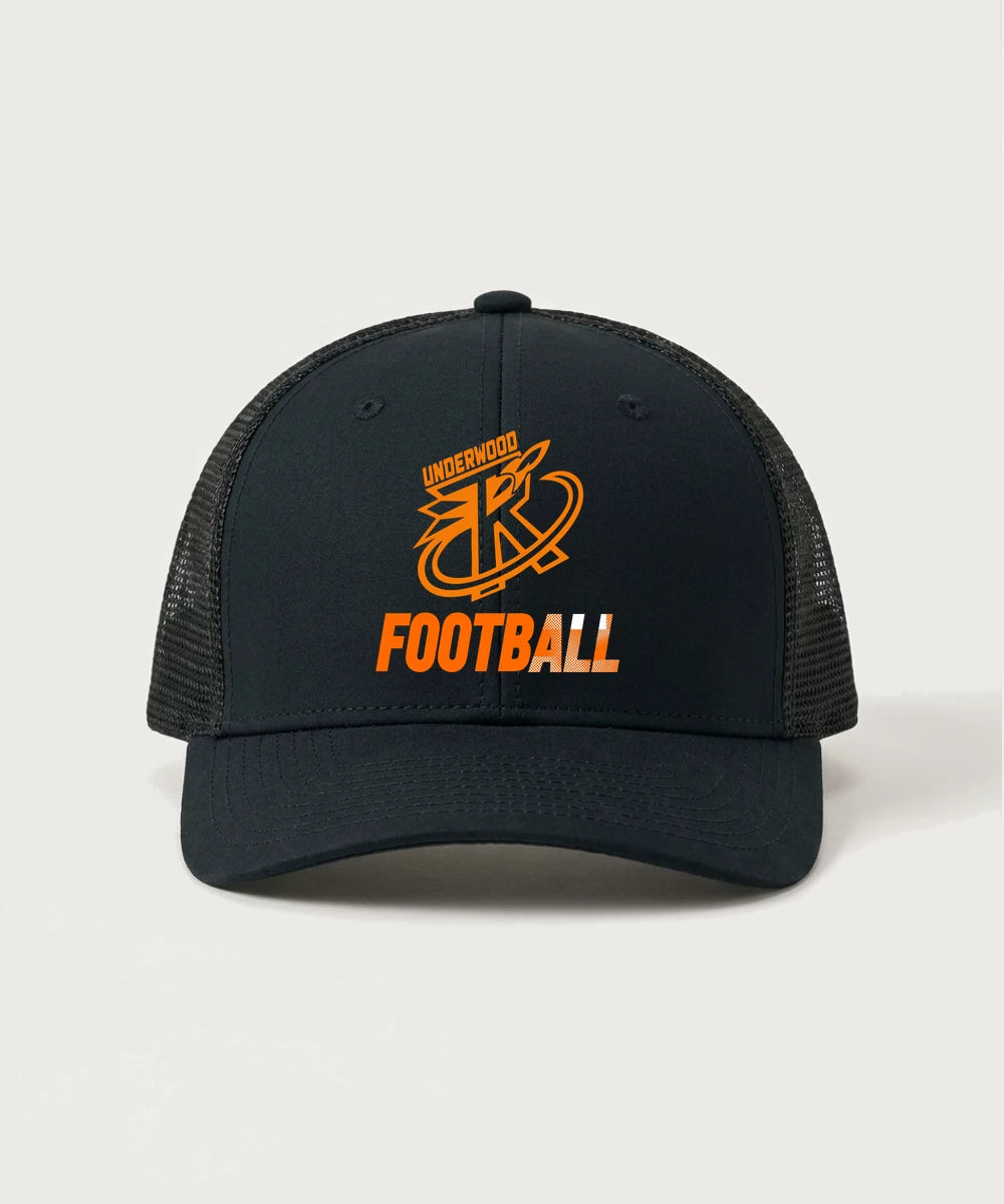 Underwood High School Football (Boys) - Black/ Black Sport-Tek Club Trucker Cap STC46