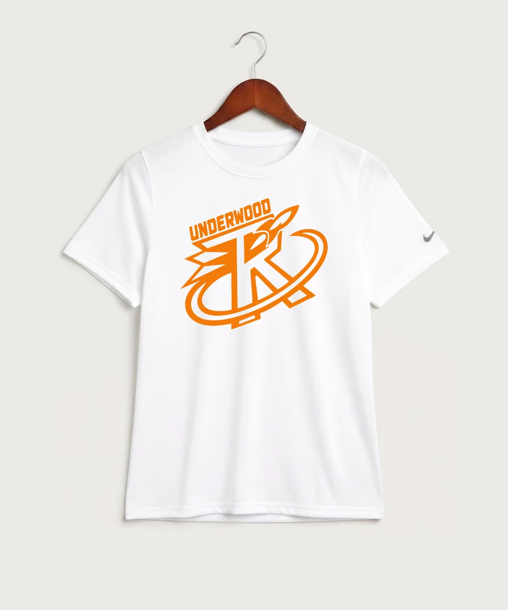 Underwood High School Football (Boys) - White Nike Youth Swoosh Sleeve rLegend Tee NKDX8787