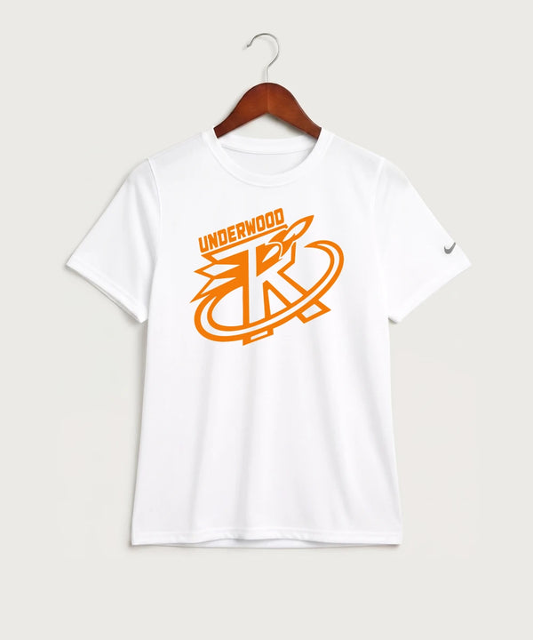Underwood High School Football (Boys) - White Nike Youth Swoosh Sleeve rLegend Tee NKDX8787