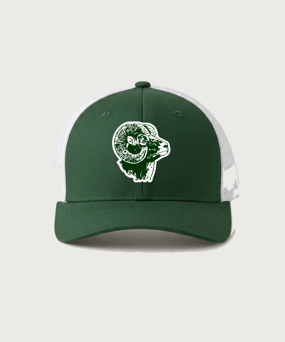 Roseau High School Football (Boys) - Forest Green/ White Sport-Tek Club Trucker Cap STC46