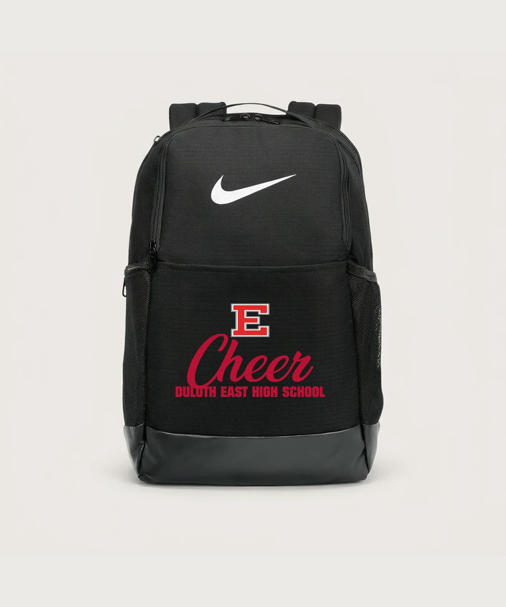 Duluth East High School Cheer (Coed) - Black Nike Brasilia Medium Backpack NKDH7709
