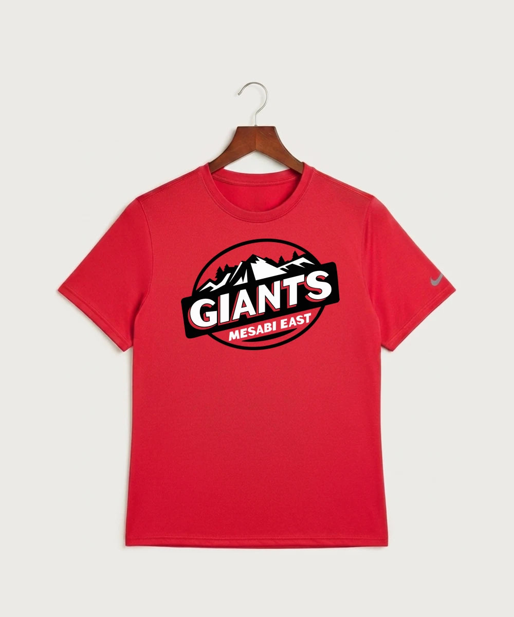 Mesabi East High School Football (Boys) - University Red Nike Swoosh Sleeve rLegend Tee NKDX8730