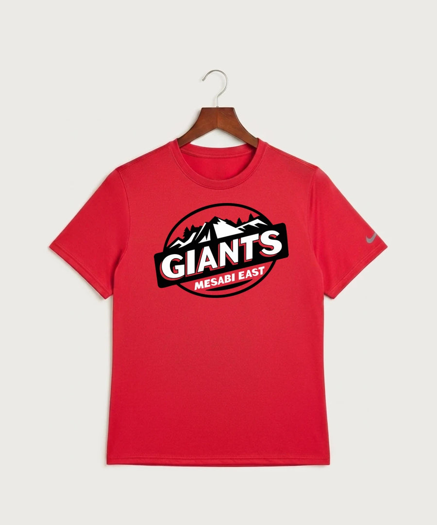 Mesabi East High School Football (Boys) - University Red Nike Swoosh Sleeve rLegend Tee NKDX8730