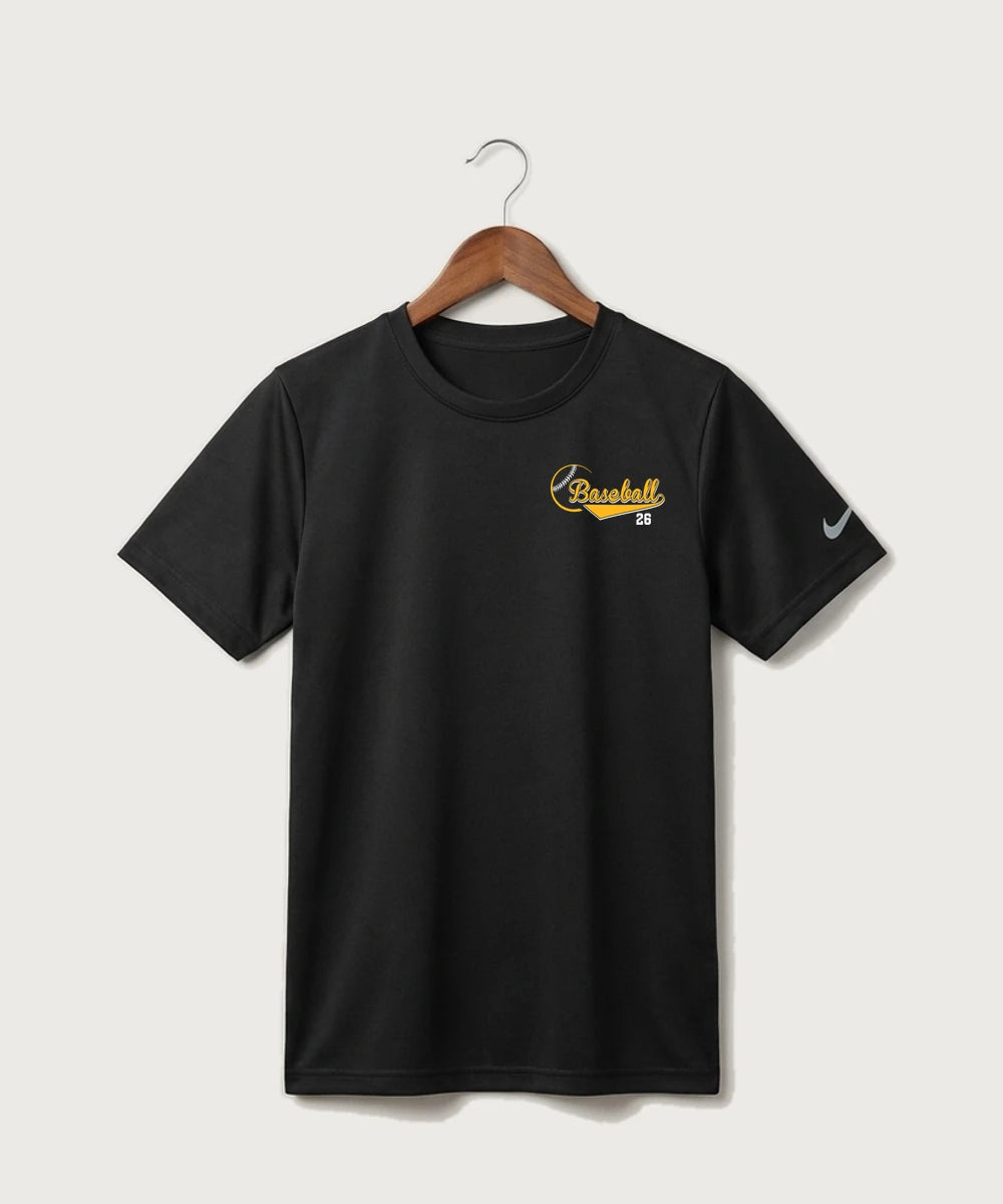 MAYBA Baseball Team Store - Black Nike Youth Swoosh Sleeve rLegend Tee NKDX8787