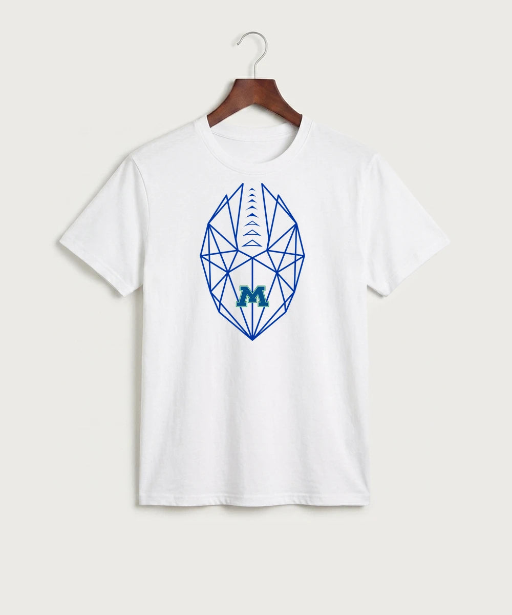 Minnewaska Area High School Football (Boys) - White Port & Co Core Cotton Tee. PC54
