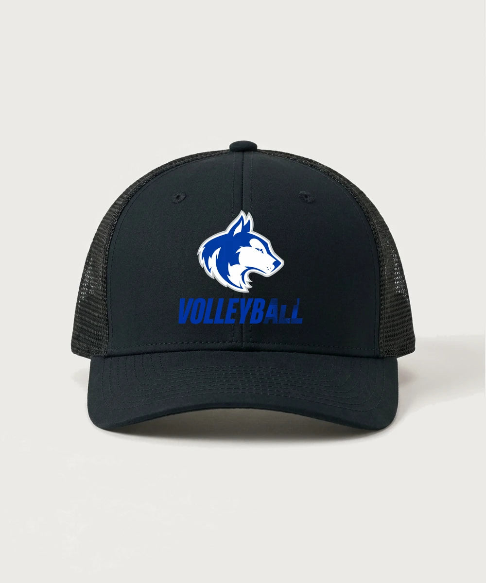 Owatonna High School Volleyball (Girls) - Black/ Black Sport-Tek Club Trucker Cap STC46