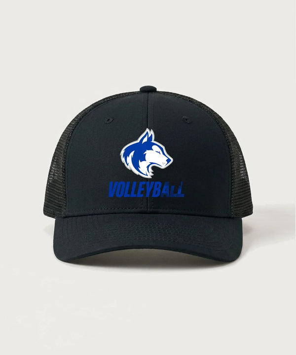 Owatonna High School Volleyball (Girls) - Black/ Black Sport-Tek Club Trucker Cap STC46