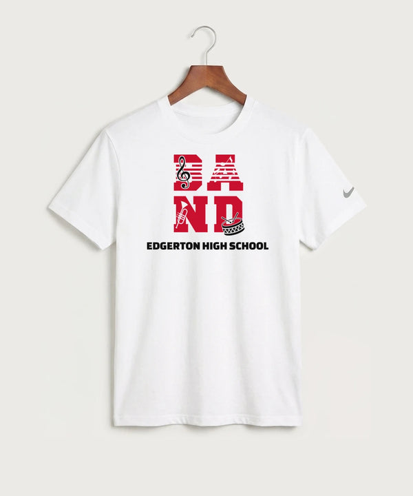 Edgerton High School Band Team Store - White Nike Swoosh Sleeve rLegend Tee NKDX8730