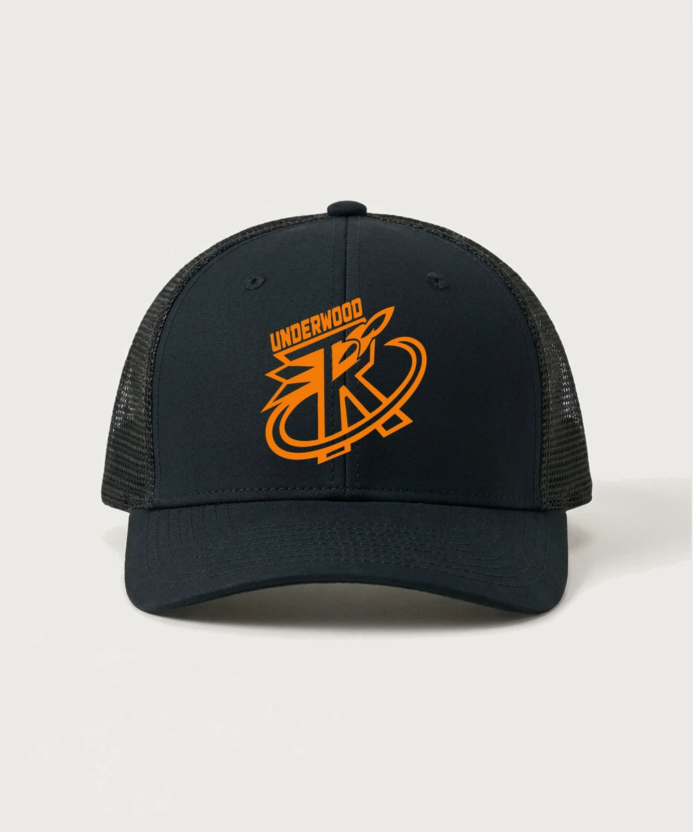 Underwood High School Football (Boys) - Black/ Black Sport-Tek Club Trucker Cap STC46