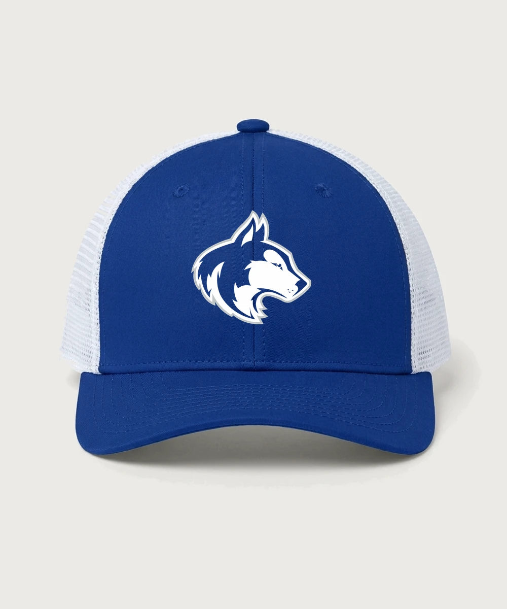 Owatonna High School Volleyball (Girls) - True Royal/ White Sport-Tek Club Trucker Cap STC46