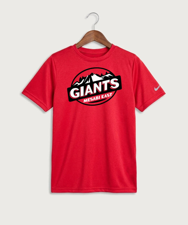 Mesabi East High School Football (Boys) - University Red Nike Youth Swoosh Sleeve rLegend Tee NKDX8787