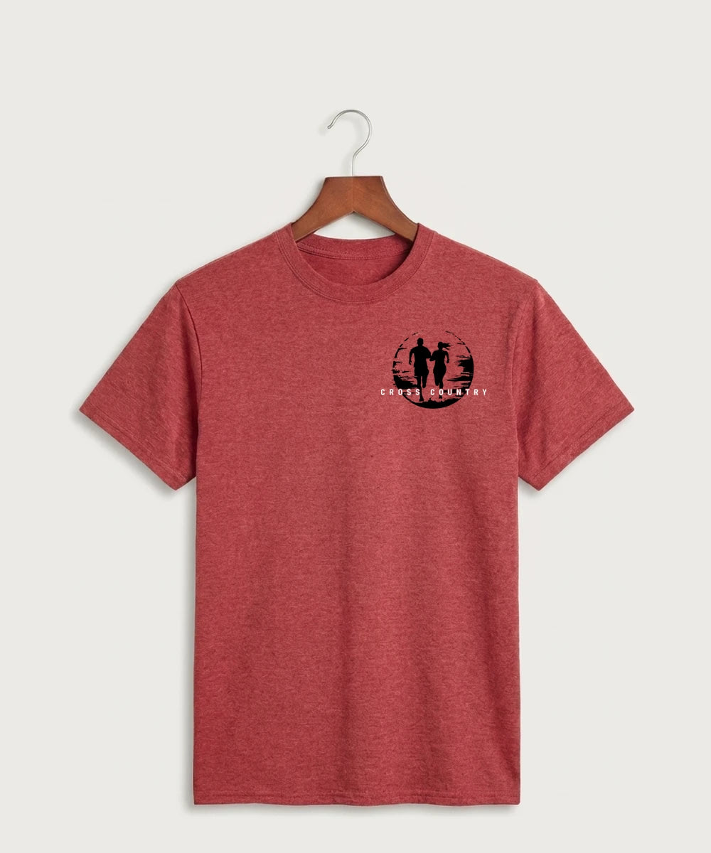 John Marshall High School Cross Country (Coed) - Heather Red Port & Co Core Cotton Tee. PC54