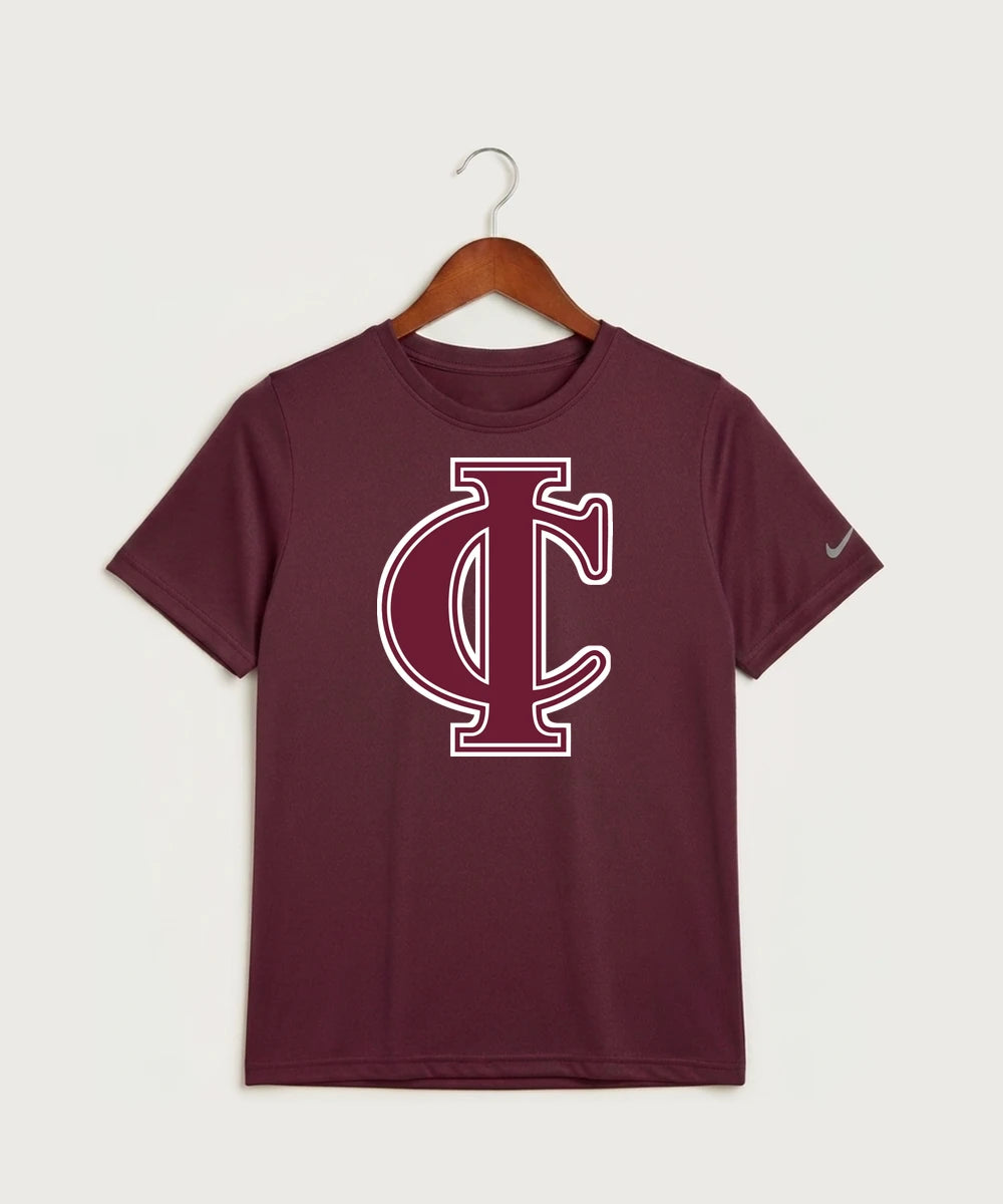 Crosby Ironton High School Football (Boys) - Deep Maroon Nike Youth Swoosh Sleeve rLegend Tee NKDX8787