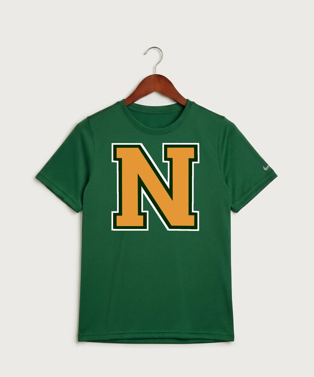 Nevis High School Volleyball (Girls) - Gorge Green Nike Youth Swoosh Sleeve rLegend Tee NKDX8787