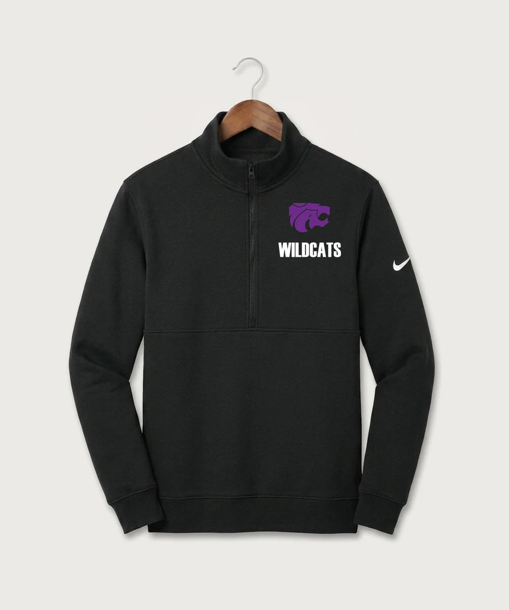 Axtell High School Basketball (Girls) Team Store - Black Nike Club Fleece Sleeve Swoosh 1/2-Zip NKDX6718