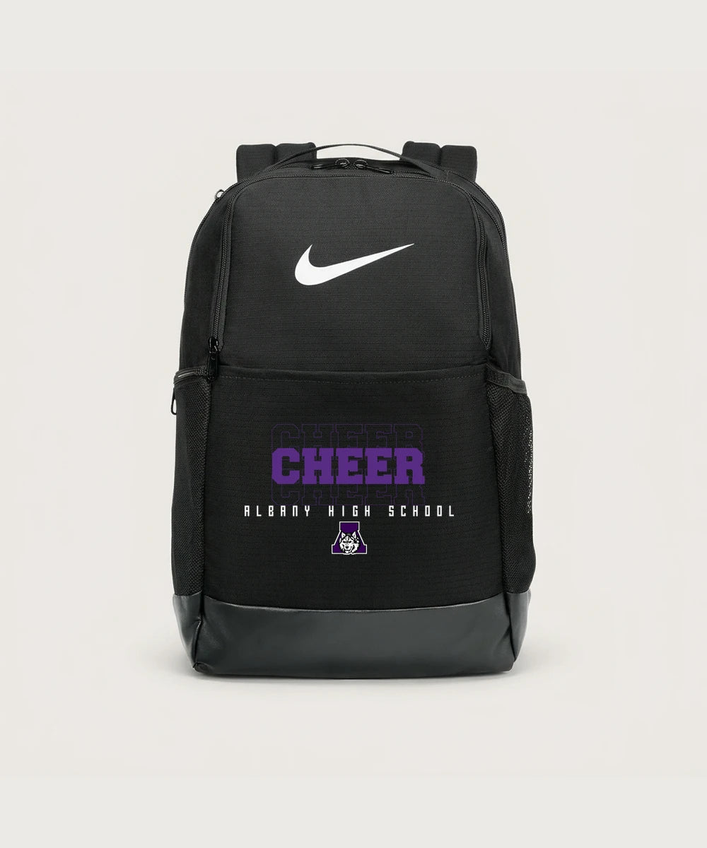 Albany High School Cheerleading - Black Nike Brasilia Medium Backpack NKDH7709