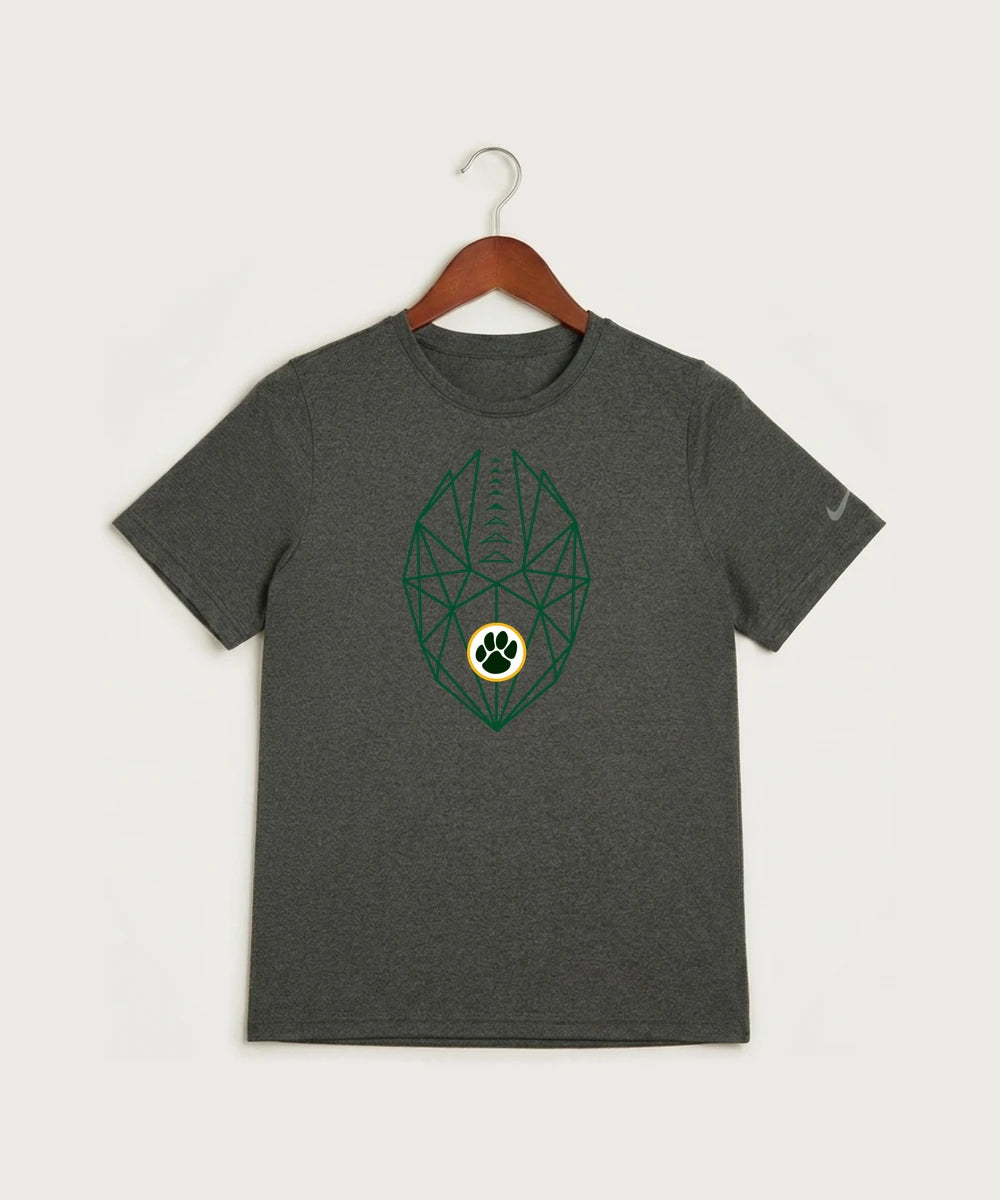Ashwaubenon High School Football (Boys) (Sandbox) - Dark Smoke Heather Nike Youth Swoosh Sleeve rLegend Tee NKDX8787