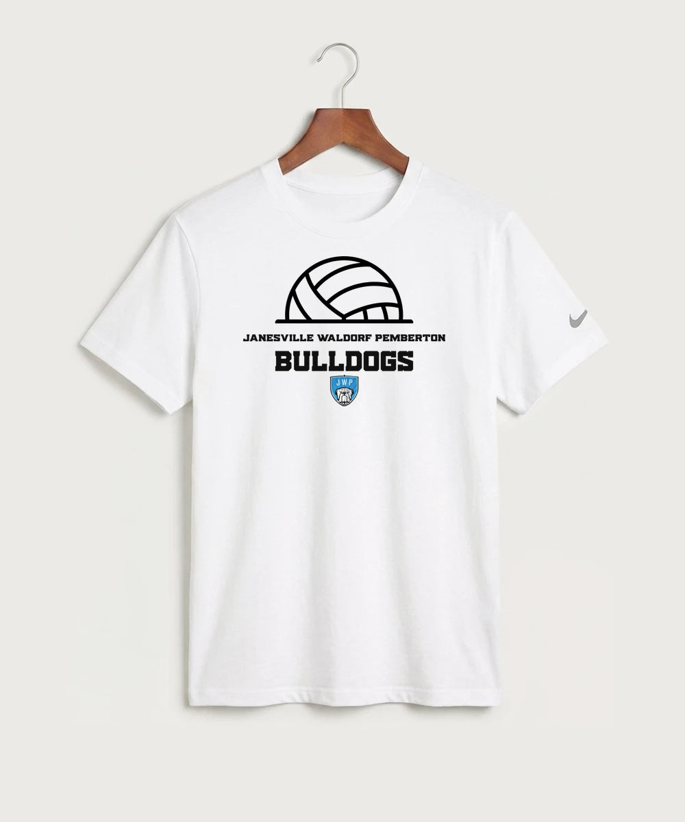 Janesville Waldorf Pemberton Volleyball (Girls) - White Nike Swoosh Sleeve rLegend Tee NKDX8730