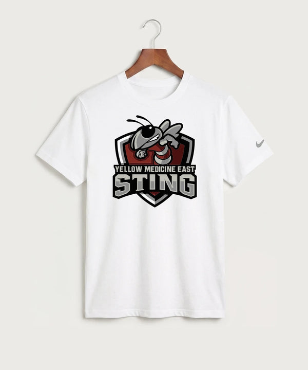 Yellow Medicine East High School Football (Boys) - White Nike Swoosh Sleeve rLegend Tee NKDX8730
