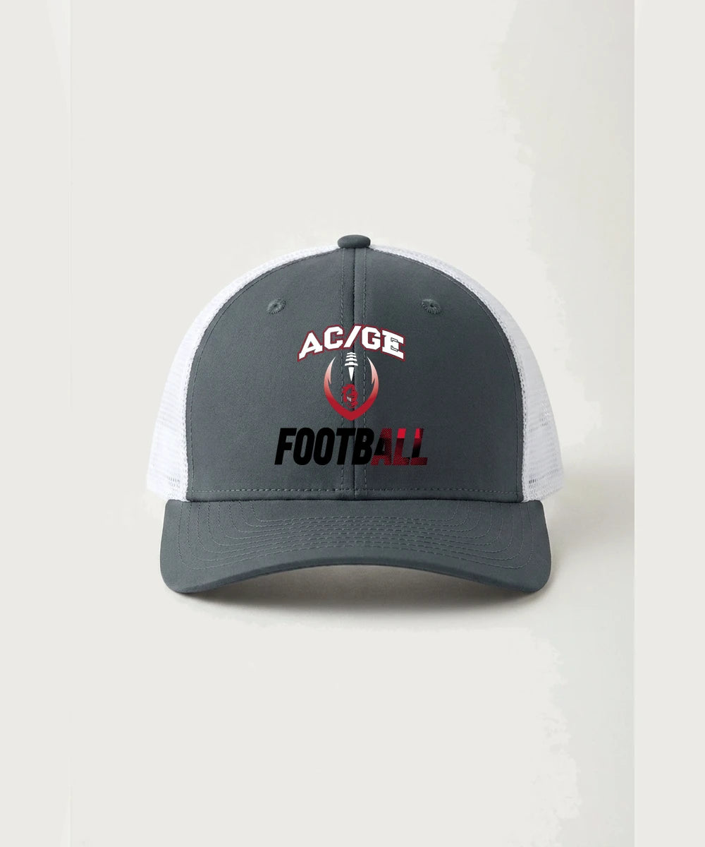 Alden-Conger-Glenville Emmons High School Football (Boys) - Iron Grey/ White Sport-Tek Club Trucker Cap STC46