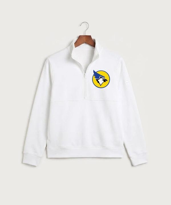 Waseca High School Football (Boys) - White Nike Club Fleece Sleeve Swoosh 1/2-Zip NKDX6718