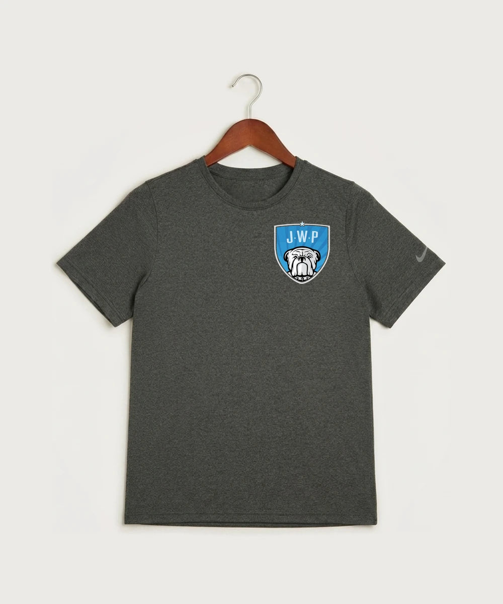 Janesville Waldorf Pemberton Football (Boys) - Dark Smoke Heather Nike Youth Swoosh Sleeve rLegend Tee NKDX8787