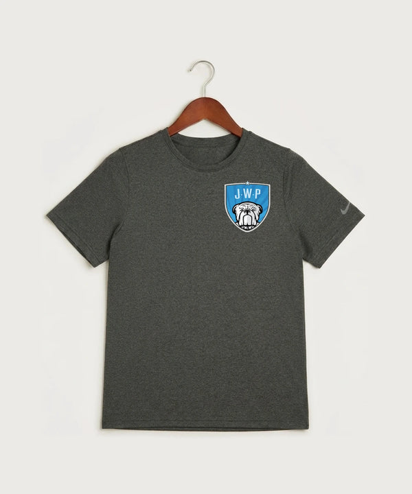 Janesville Waldorf Pemberton Football (Boys) - Dark Smoke Heather Nike Youth Swoosh Sleeve rLegend Tee NKDX8787