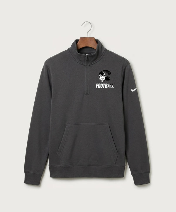 Border West Football (Boys) - Anthracite Nike Club Fleece Sleeve Swoosh 1/2-Zip NKDX6718
