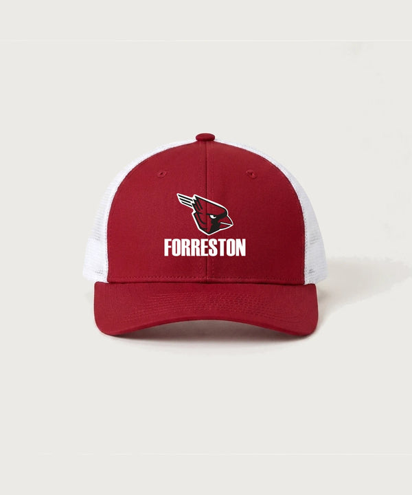 Forreston Basketball - Deep Red/ White Sport-Tek Club Trucker Cap STC46